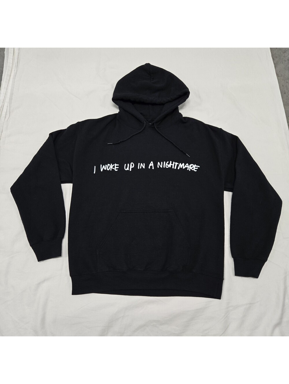 Size MEDIUM The Kid Laroi Hoodie I Woke Up In A Nightmare Graphic 2 Sided EUC